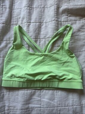 lululemon athletica Neon Lime Double-Strap Sports Bra